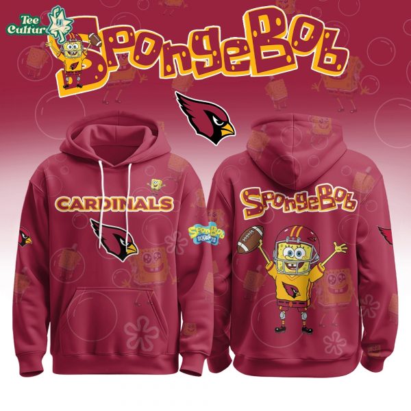 Arizona Cardinals Football SpongeBob Hoodie Cutest Drop of the Year 2025 Limited Edition-3D Unisex Hoodie