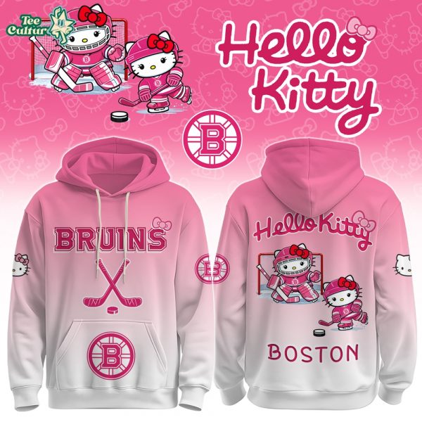 BOS Bruins Special Hello Kitty Limited Edition Hoodie