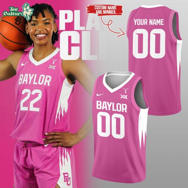 Baylor Bears Cancer Awareness Pink Out Game Uniform Play4Kay Custom Jersey
