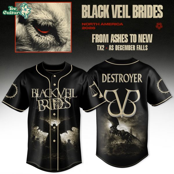 Black Veil Brides “From Ashes To New” North America 2026 Baseball Jersey