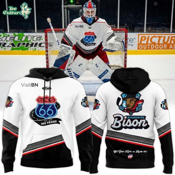 Bloomington Bison Honoring The Centennial Of Route 66 Hoodie