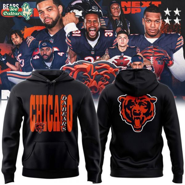 Chicago Bears '47 Navy Stacked Sydney Hoodie-Black (Updated Version)