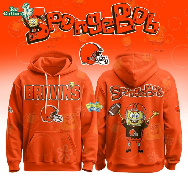 Cleveland Browns Football SpongeBob Hoodie Cutest Drop of the Year 2025 Limited Edition-3D Unisex Hoodie