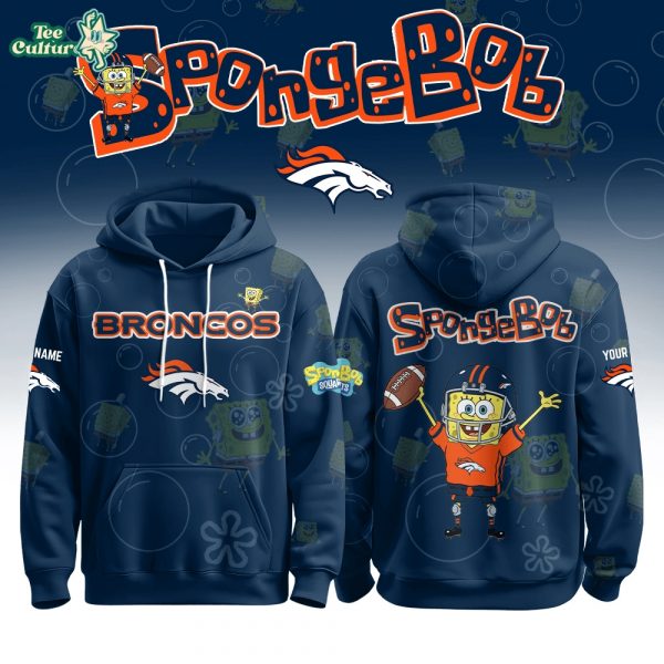Denver Broncos Football SpongeBob Hoodie Cutest Drop of the Year 2025 Limited Edition-3D Unisex Hoodie