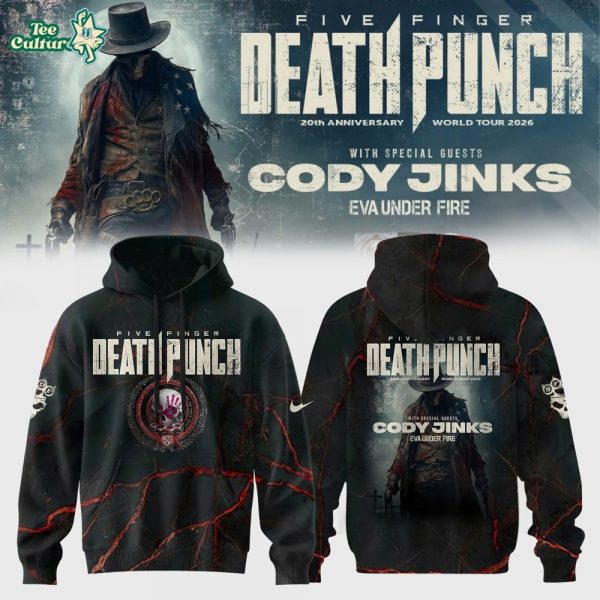Five Finger Death Punch – 20th Anniversary World Tour 2026 Hoodie - Red