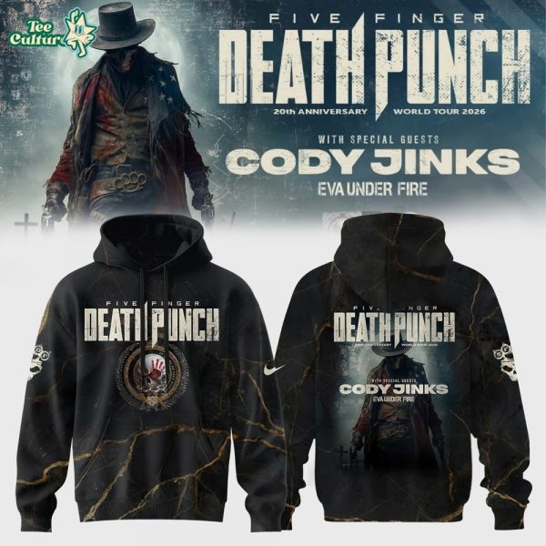 Five Finger Death Punch – 20th Anniversary World Tour 2026 Hoodie - Yellow