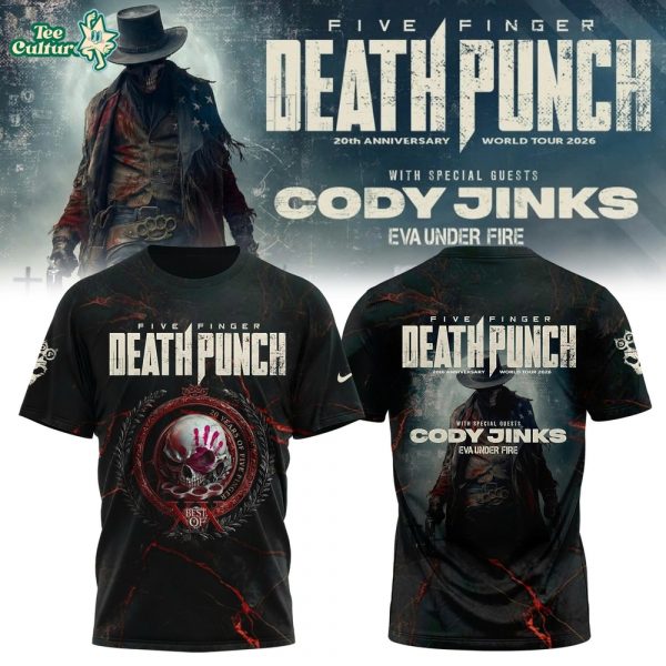 Five Finger Death Punch – 20th Anniversary World Tour 2026 Tee - Red