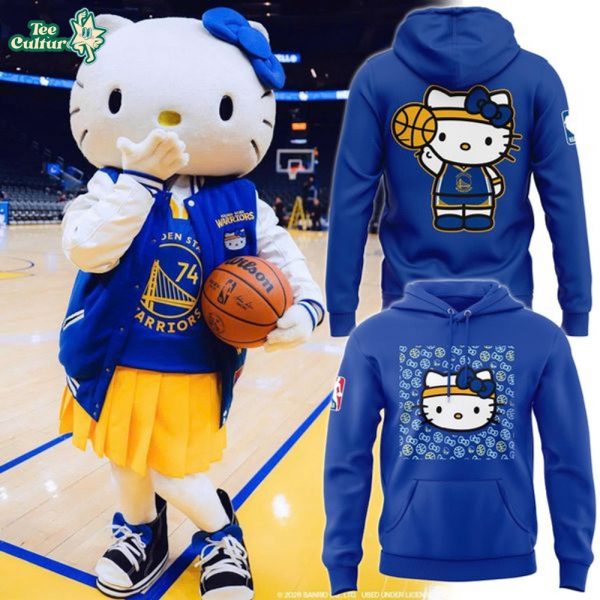 Golden State Warriors 2025 Hello Kitty Night Hoodie - Blue