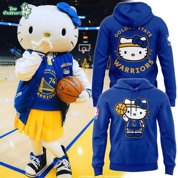 Golden State Warriors 2025 Hello Kitty Night Special Hoodie - Blue