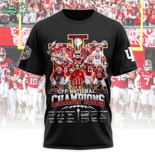 Indiana Hoosiers 2026 National Championship Shirt – IU Undefeated 16 Season Tee -Black
