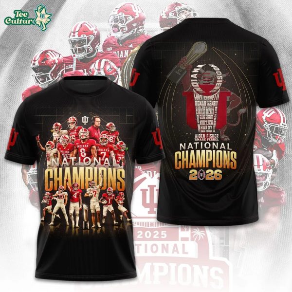 Indiana Hoosiers Football 2025 3D Tshirt