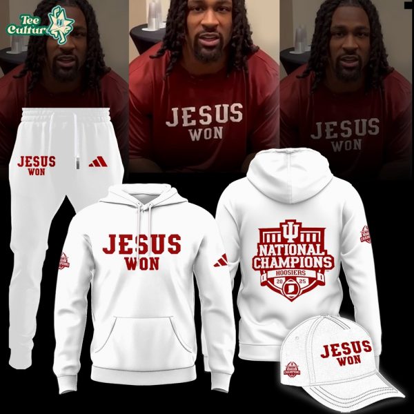 Indiana Hoosiers “Jesus Won” 2026 National Champions Collector Hoodie