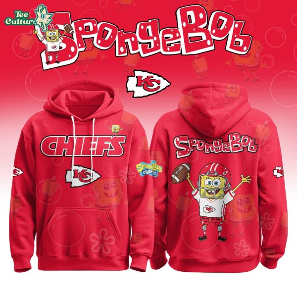 Kansas City Chiefs Football SpongeBob Hoodie Cutest Drop of the Year 2025 Limited Edition-3D Unisex Hoodie