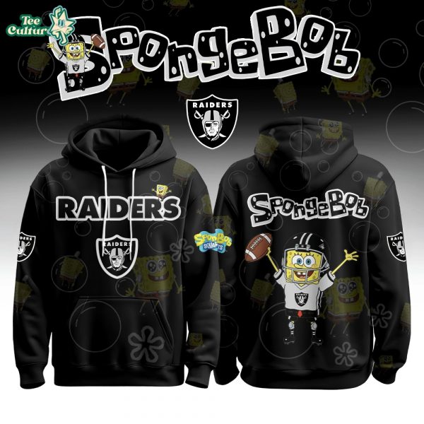 Las Vegas Raiders Football SpongeBob Hoodie Cutest Drop of the Year 2025 Limited Edition-3D Unisex Hoodie