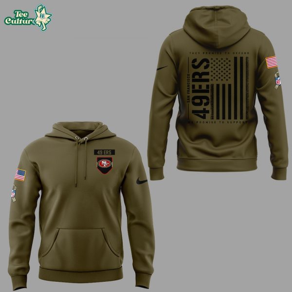 Limited Edition 49ers Military 2025 Hoodie – Buy Online at Teesculture.com