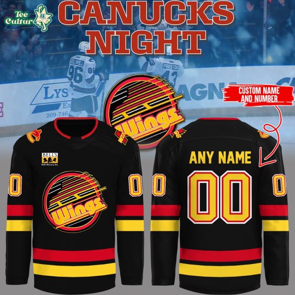 Limited Edition Canucks Night Custom Name And Number Hockey Jersey