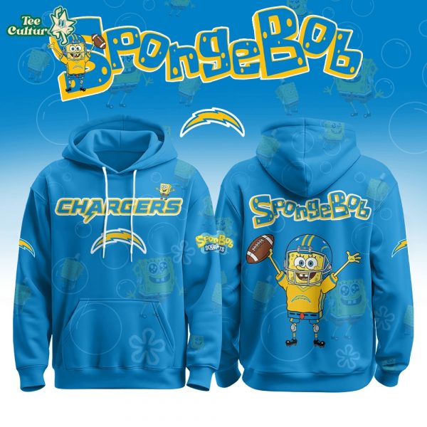 Los Angeles Chargers Football SpongeBob Hoodie Cutest Drop of the Year 2025 Limited Edition-3D Unisex Hoodie