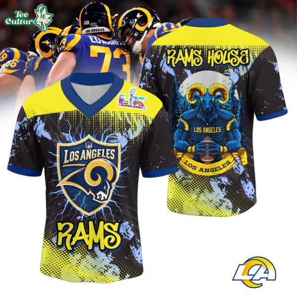 Los Angeles Rams | Premium Rams House V-neck Baseball Jersey HY