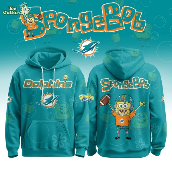 Miami Dolphins Football SpongeBob Hoodie Cutest Drop of the Year 2025 Limited Edition-3D Unisex Hoodie