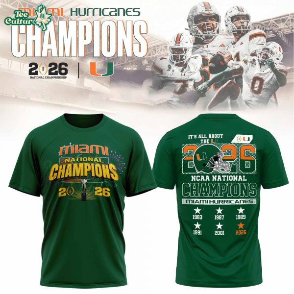 Miami Hurricanes College Football National Champion 2025 Limited Edition Tshirt