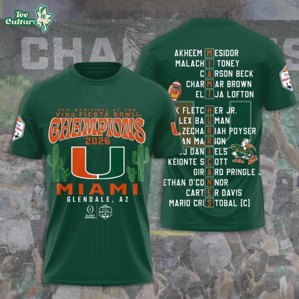 Miami Hurricanes Football 3D Apparel