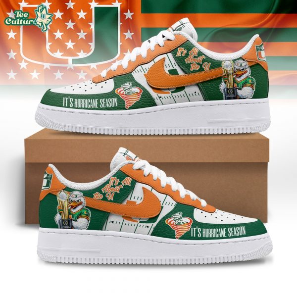 Miami Hurricanes | Premium NCAA Fiesta Bowl Champions AF1 Shoes TD