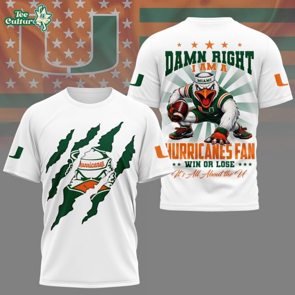 Miami Hurricanes | Premium NCAA Go Canes 3D Shirt NY