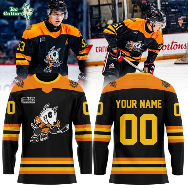 N IceDogs Cancer Care Programs Uniform Hockey Jersey Custom Name, Number