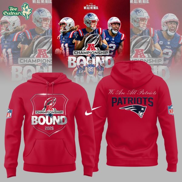 New England Patriots Championship BOUND Limited Edition Hoodie - Red