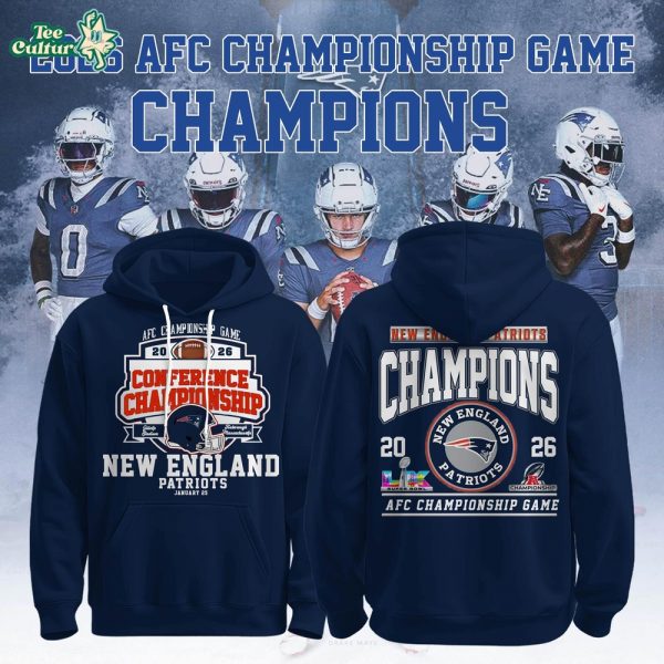 New England Patriots Football AFC Champions 2026 Hoodie Limited Edition V2