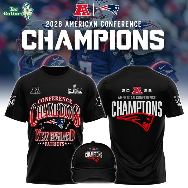 New England Patriots Football AFC Champions 2026 Tshirt Limited Edition V1