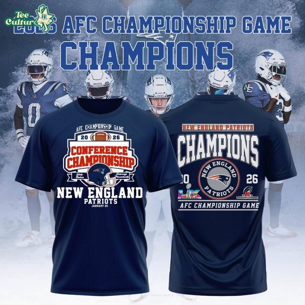 New England Patriots Football AFC Champions 2026 Tshirt Limited Edition V2