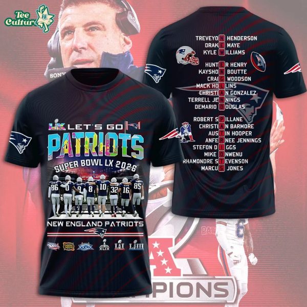 New England Patriots Super Bowl LX Limited Shirt v5