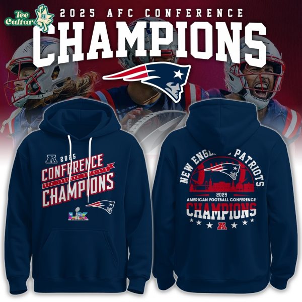 New England Patriots x 2026 AFC Conference Champions Hoodie V1