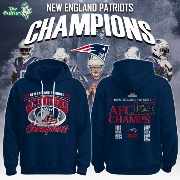 New England Patriots x 2026 AFC Conference Champions Hoodie V4