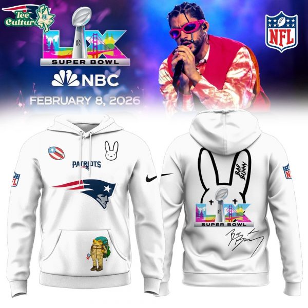 New England Patriots x Bad Bunny Super Bowl Hoodie - White