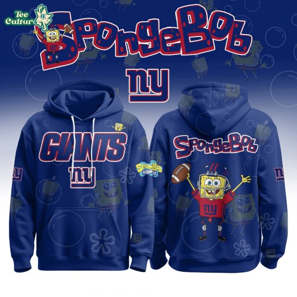 New York Giants Football SpongeBob Hoodie Cutest Drop of the Year 2025 Limited Edition-3D Unisex Hoodie