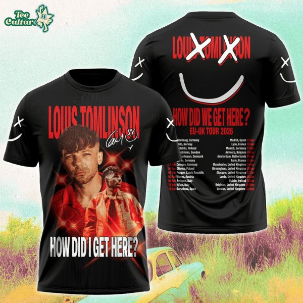 Official Louis Tomlinson How Did We Get Here EU-UK Tour 2026 Limited Edition Shirts