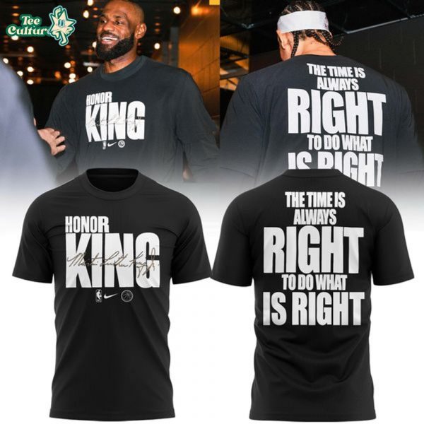 Official Nike Golden State Warriors Honor The King The Time Is Always Right To Do What Is Right Shirt