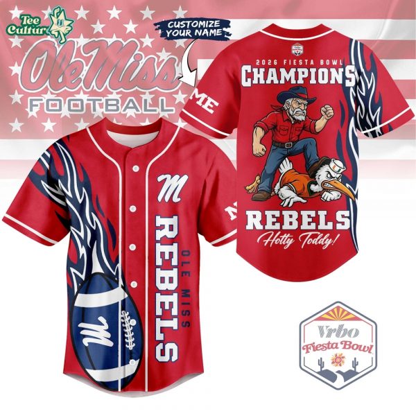 Ole Miss Rebels | Premium NCAA 2026 Fiesta Bowl Champions Jersey Shirt