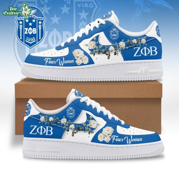 PREMIUM Zeta Phi Beta Greek Floral Edition Air Force 1 Shoes Sneakers