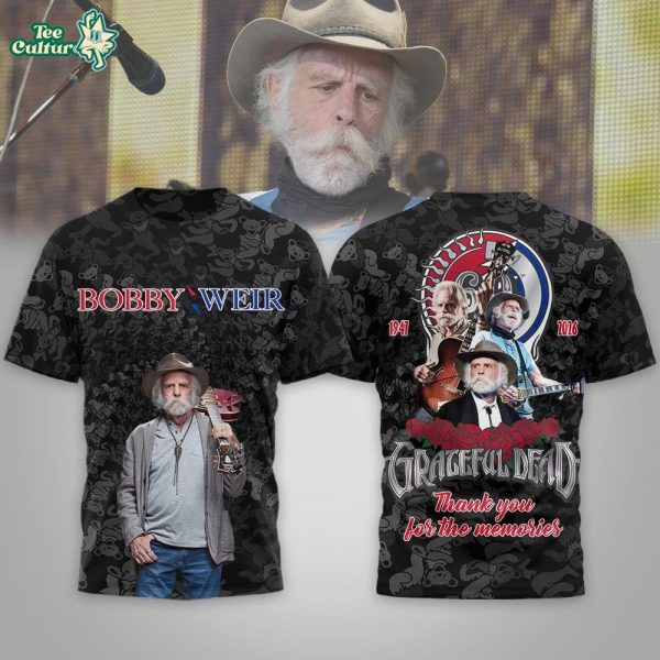 Premium Bobby Weir Grateful Dead Thank You For The Memories Shirt 2026 3D Shirt MM