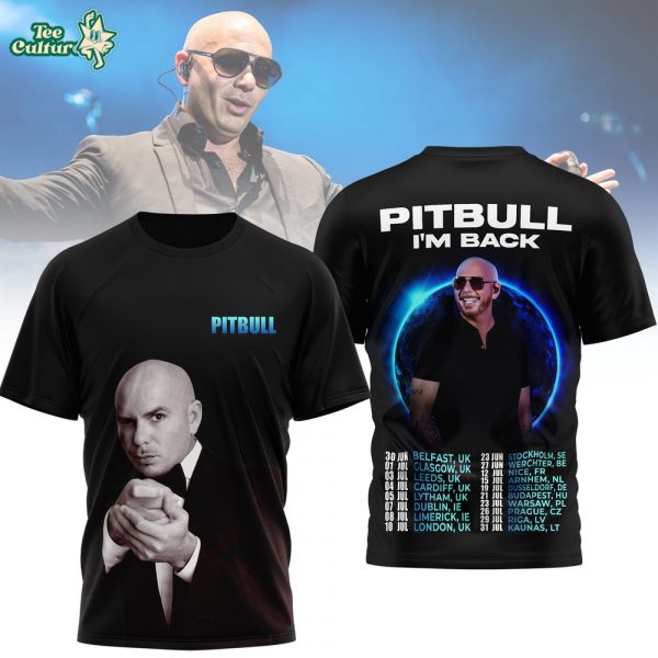 Premium Pitbull "I'm Back" Fan Tour 3D Shirt