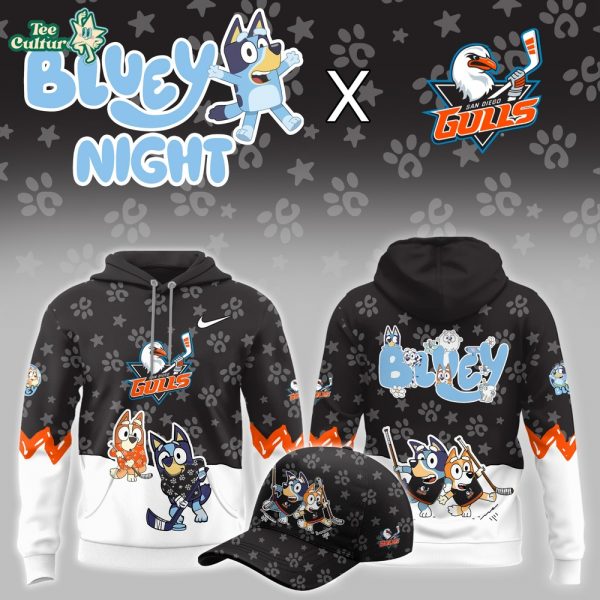 San Diego Gulls Bluey Night Game Limited Hoodie
