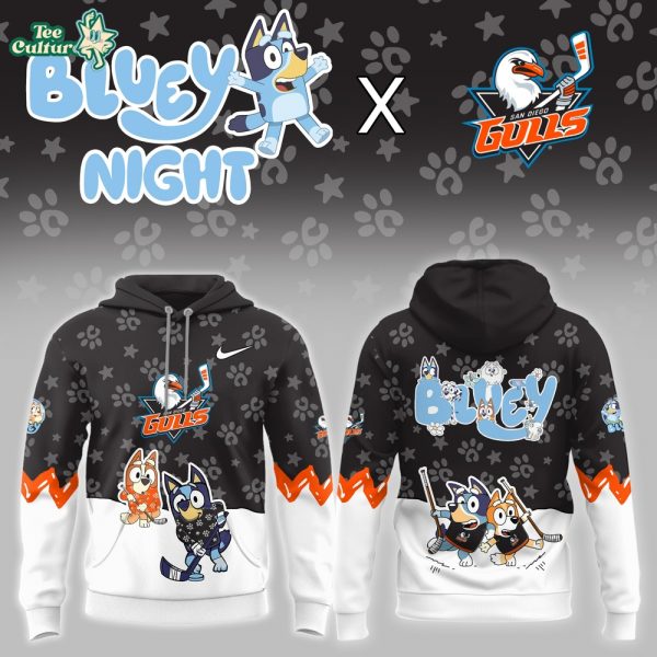 San Diego Gulls Bluey Night Game Limited Hoodie – Buy Online at Teesculture.com