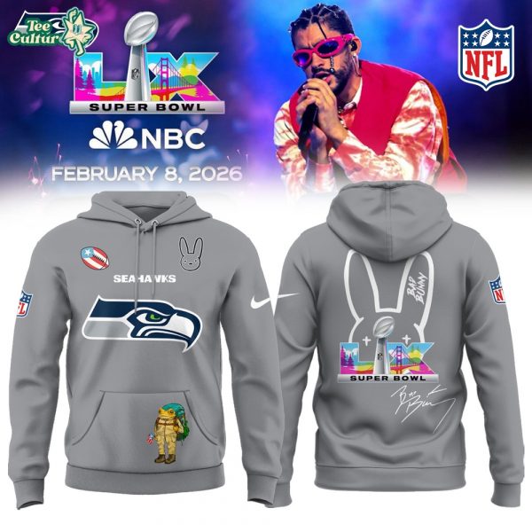 Seattle Seahawks x Bad Bunny Super Bowl Hoodie - Gray