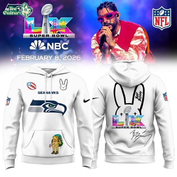 Seattle Seahawks x Bad Bunny Super Bowl Hoodie - White
