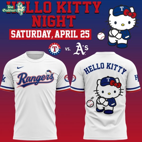 Texas Rangers x Hello Kitty Night Tshirt Limited Edition