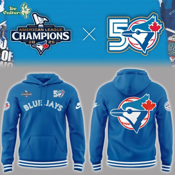 Toronto Blue Jays New Era White Historical Championship Hoodie - Blue