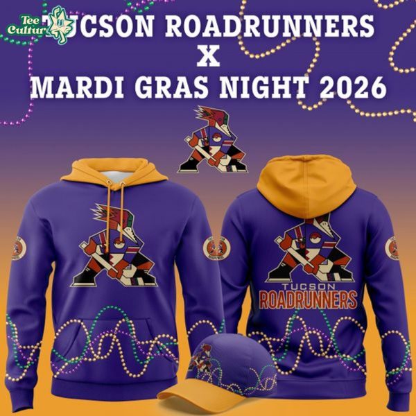 Tucson Roadrunners 2026 Mardi Gras Hoodie